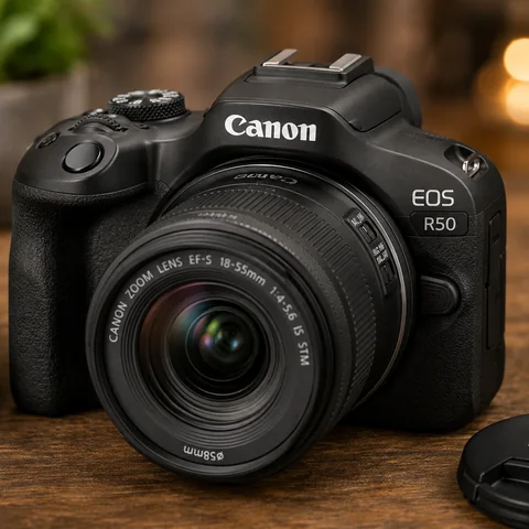 Canon EOS R50 with 18–45mm lens